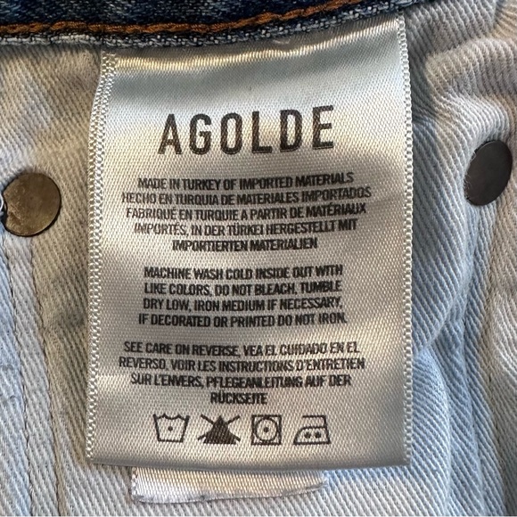 AGOLDE Jaden Hi Rise Short Cut Off Surreal Distressed Boho Whimsical 2" Wmn 25 - Picture 11 of 16